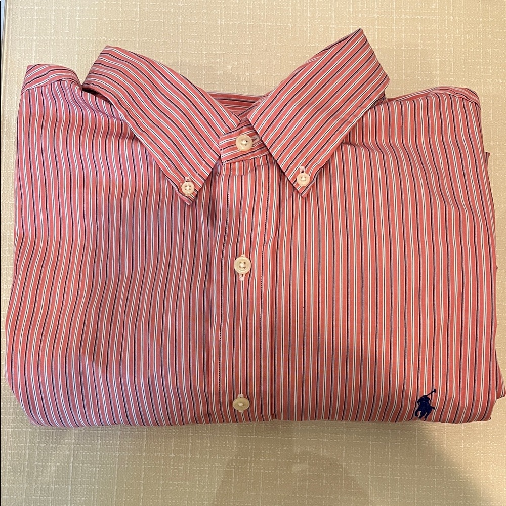 Ralph Lauren Classic Fit Men's Striped Long sleeve Button Down Shirt-XXL - Picture 2 of 5